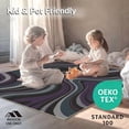 thumbnail image 4 of ODIKA 6'x9' Machine Washable Non-Slip Area Rug, Luxe Swirl Tie Dye Accent High Traffic Rug, Black, 338820, 4 of 7