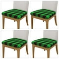 thumbnail image 2 of Easygdp Buffalo Plaid Green Black Square Chair Cushion Cover Stretch Chair Seat Covers Removable Washable for Hotel, Bedroom, Office, 2 of 9