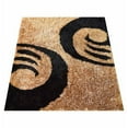 thumbnail image 3 of Rugsotic Carpets Hand Tufted Shag Polyester Eco-Friendly Area Rugs - 8'x10', Rectangle, Gold Brown, Plain Solid Design, High Pile Handmade Anti Skid Rugs for Living Room, Bed Room K00048, 3 of 5