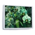 thumbnail image 2 of Designart "Dreamscapes Of Green Orchid Fantasy I" Orchids Floater Framed Canvas Prints, 2 of 5