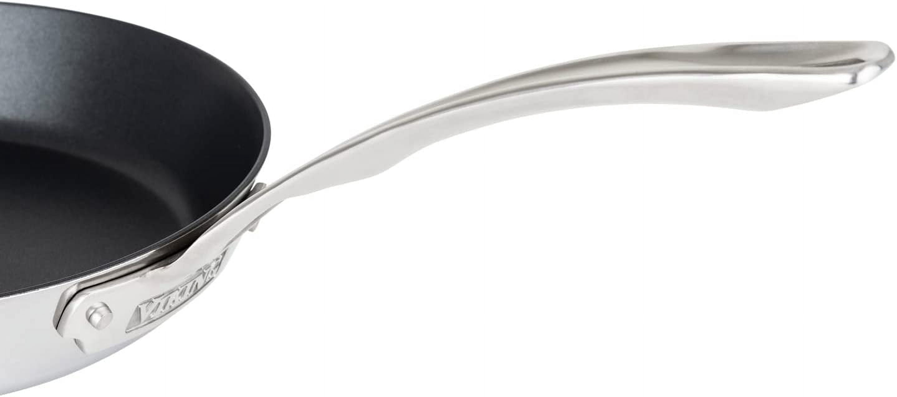 viking 3-ply stainless steel contemporary non-stick fry pan, 10 inch