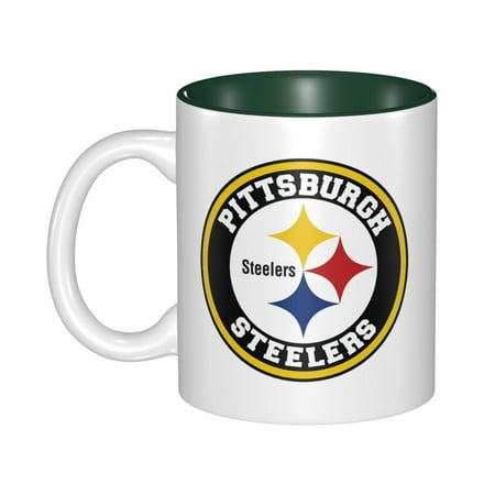 

Pittsburgh_Steelers 11 Oz Originality Coffee Mugs Large Water Mugs With Handle Porcelain Coffee Cup Thank You Gifts For Mom Dad And Friends Dark Green