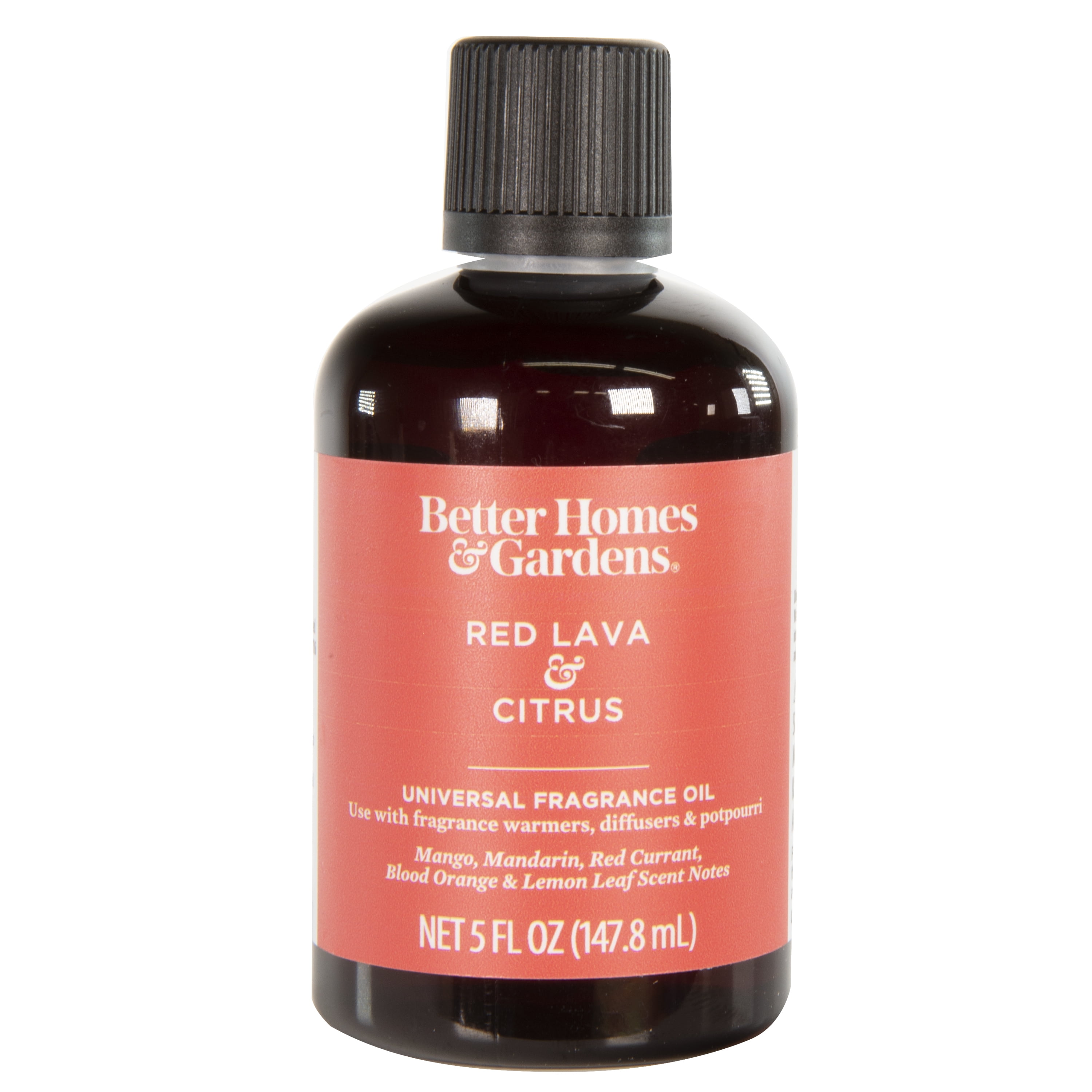 Better Homes & Gardens Universal Fragrance Oil, Red Lava & Citrus, 5 fl oz, for use with Fragrance Oil Diffusers, Fragrance Warmers, Potpourri, and Wicking Fragrance Diffusers