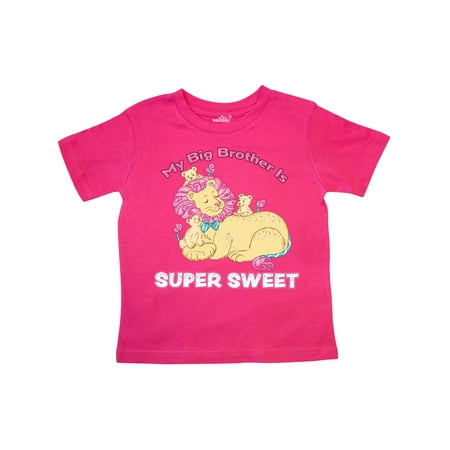 

Inktastic My Big Brother Is Super Sweet Cotton Candy Lions Gift Toddler Boy or Toddler Girl T-Shirt