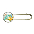 thumbnail image 1 of August Month Season Illustration Retro Metal Brooch Pin Clip Jewelry, 1 of 3