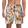 thumbnail image 2 of Goofa Sunflowers And Butterflies Printed Men's Swim Trunks Board Shorts Quick Dry Mens Swimming Trunks with Compression Liner,Breathable Fit Hawaii Beach Shorts-Small, 2 of 9