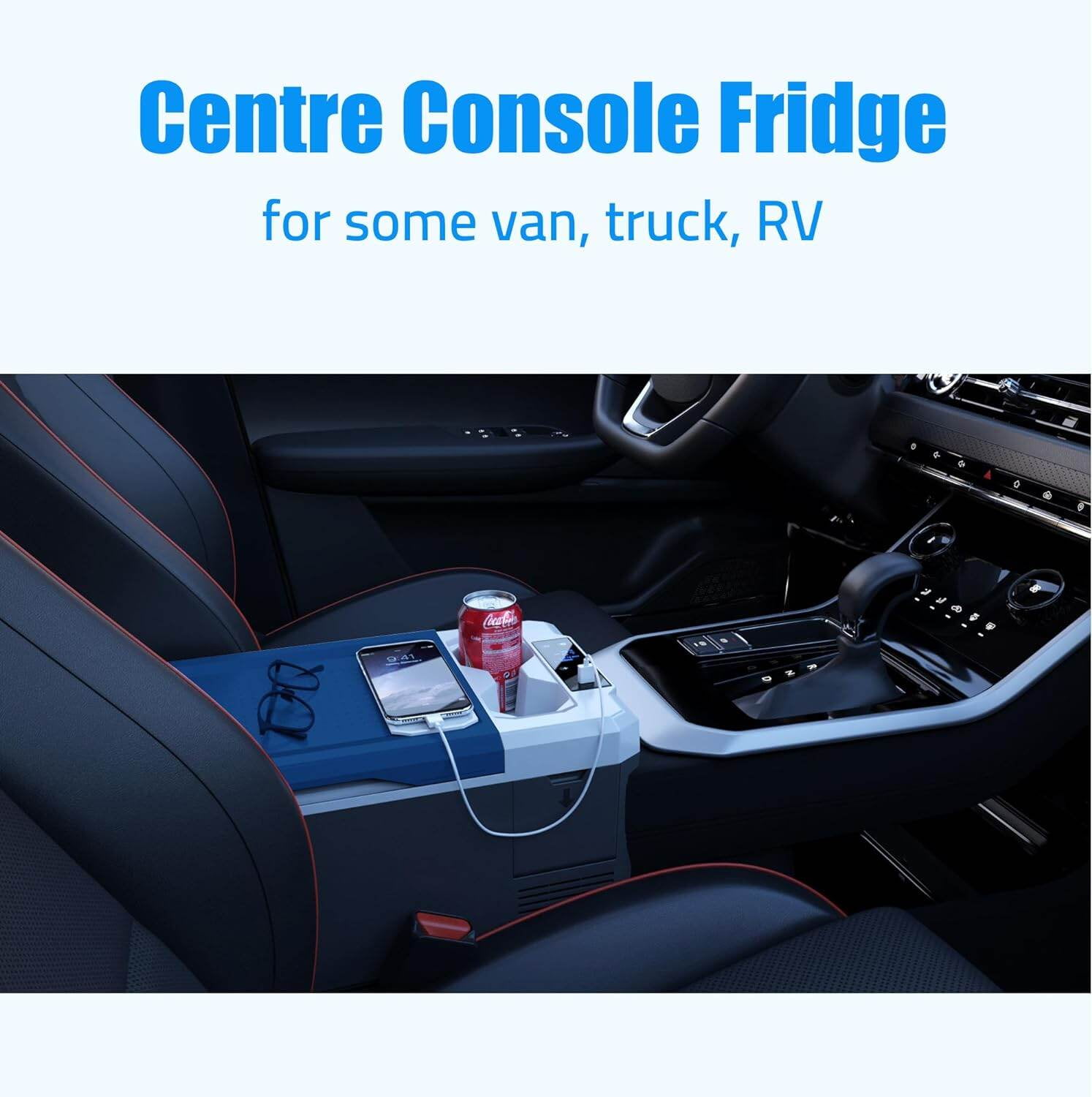 , V28 Portable Refrigerator, 29Qt Car Freezer with APP Control,12V,45W Low Noice Cooler for RV, Boat, White ,Plastic ,