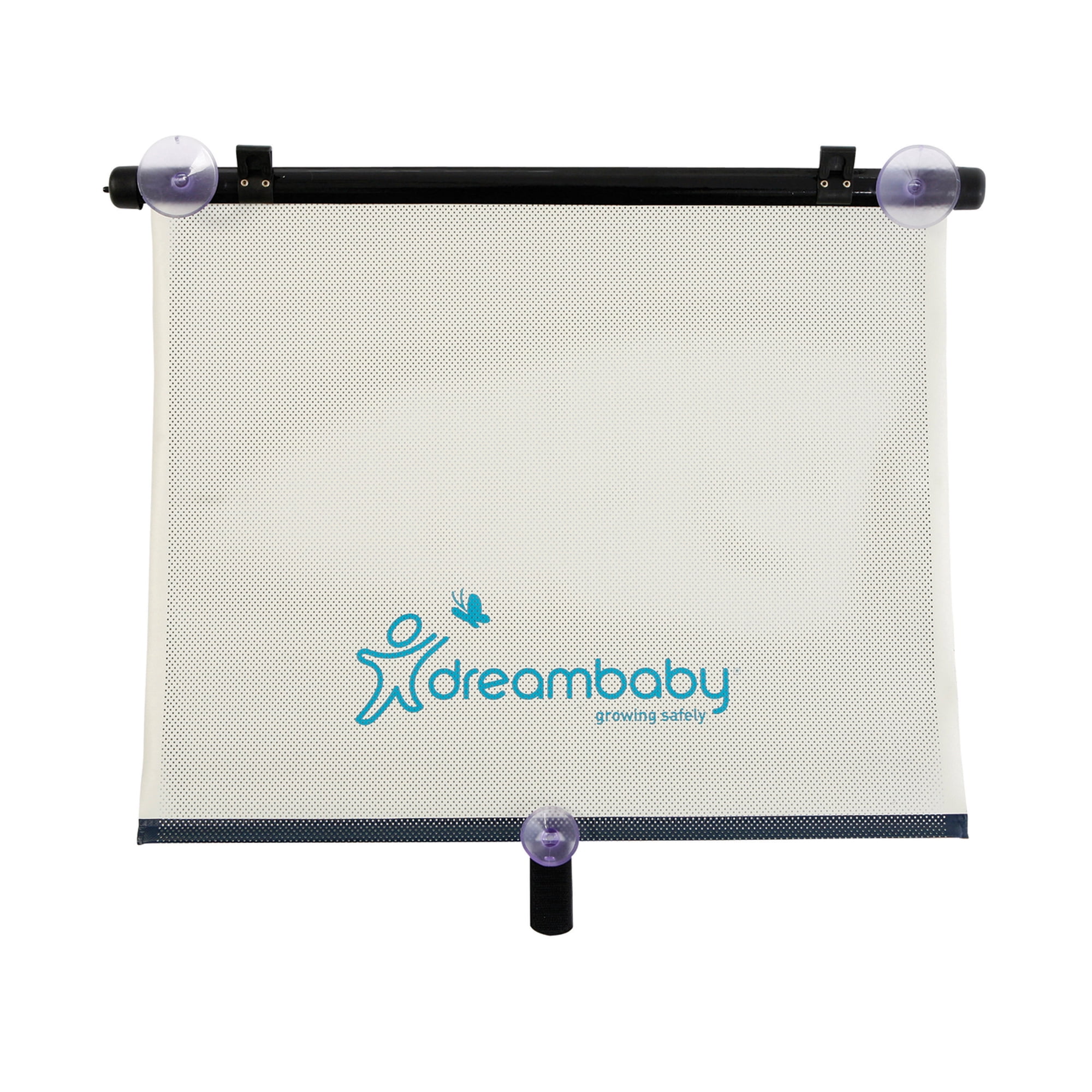 Dreambaby® Infant Car Roller Shade for Car Seat, Extra-Wide, White and Black