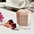 thumbnail image 3 of GROFRY Hexagonal Mini Ring Box Flannel Safekeeping Engagement Ring Case for Decorating, 3 of 8