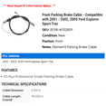 thumbnail image 2 of Front Parking Brake Cable - Compatible with 2001 - 2002, 2005 Ford Explorer Sport Trac, 2 of 2
