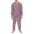 thumbnail image 3 of Honeii Daisies Flowers Pattern Mens Pajamas Set,2pcs Men's Lounge Long Sleeve Sleep Shirt and Pajama Bottoms Sleepwear Set,Mens Pjs Sets-XX-Large, 3 of 7