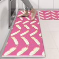 thumbnail image 2 of Kitchen Rugs Sets Of 2,Pink and Yellow Feather Pattern Anti Fatigue Kitchen Mat Rugs Non Slip Washable,Decorative Kitchen Floor Mats for Kitchen,Sink,Laundry,17"X47", 2 of 5