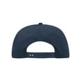 thumbnail image 2 of Cotton Twill Flat Bill 6 Panel Mid Profile Snapback Hat, Navy, 2 of 2
