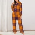 thumbnail image 2 of Hirioo Fall Buffalo Plaid for Women's Pajama Sets 2 Piece Pjs Women's Long-Sleeved Pajama Set Button Down Sleepwear,S-XXL-Medium, 2 of 7