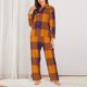 thumbnail image 2 of Fotbe Fall Buffalo Plaid Conjunto de Pijama de Manga Larga para Mujer con Estampado, Ropa de Dormir de 2 Piezas, Conjunto de Casa Suave y Cómodo con Bolsillos-X-Large, 2 of 7