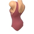 thumbnail image 2 of Victoria's Secret Pink Strappy Side Tank Bodysuit Color Soft Begonia Size Small NWT, 2 of 3