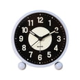 thumbnail image 2 of Reloj despertador analógico pequeño, reloj despertador silencioso clásico que no hace tictac, funciona con pilas, luminoso, reloj de para Azul Baoblaze Reloj de escritorio, 2 of 8