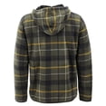 thumbnail image 2 of Men’s Fleece Zip Up Hooded Sweatshirt Plaid Soft Sherpa Lined Lightweight Jacket (Olive/Khaki, M), 2 of 3