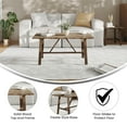 thumbnail image 2 of Flash Furniture Solid Wood Farmhouse Coffee Table, Trestle Style Accent Table in Rustic Brown, 2 of 2