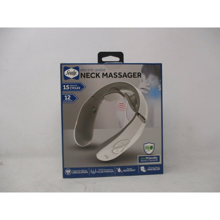 Sealy Electronic Pulse Neck Massager with 12 Pulse Modes 