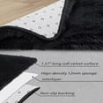 thumbnail image 3 of ZACOO 4'x6' Area Rug Indoor Plush Shag Fluffy Rugs Extra Soft and Thick Shaggy Carpet for Bedroom Living Room Dorm Nursery, Black, 3 of 6