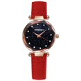 thumbnail image 1 of Women Watches Personality romantic starry sky Wrist Watch Leather Rhinestone Designer Ladies Clock, 1 of 1