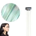 thumbnail image 1 of SharkTRUE 1pcs Shiny Hair Tinsel Extensions Wig Clip In Clip In Hair Extensions Sparkle Colorful Synthetic Glitter Tinsel Hair Daily, 1 of 8