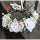 thumbnail image 5 of Corona de flores nupciales Corona floral Diadema Corona para el cabello Guirnalda para el cabello Flor Halo Tocado floral Boho con cinta Fiesta de bodas Blanco, 5 of 5
