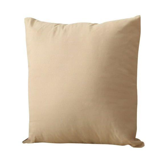 LYCAQL Decorative Linen Soild Throw Pillow Covers Soft Accent Cushion Case Farmhouse Neutral Pillowcase for Chair Couch Sofa Bedroom Living Room Home Decor 18 x 18 Inch Tan Beige