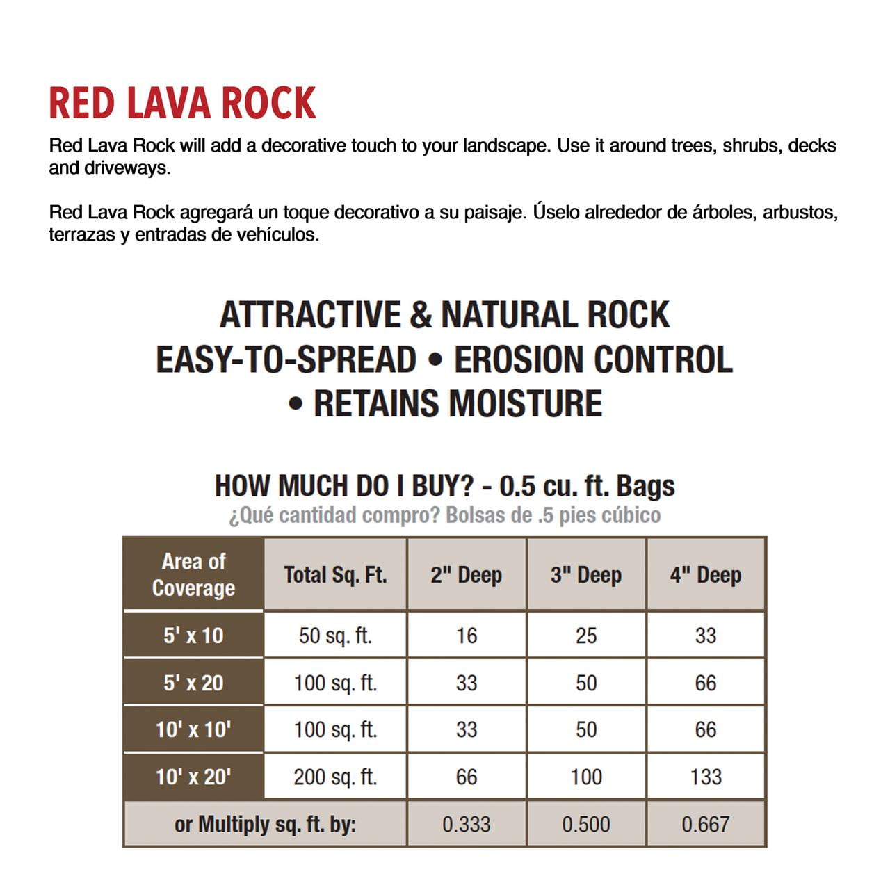 Pavestone .5 Cu. ft. Bagged Decorative Stone Red Lava Rock