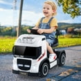 thumbnail image 2 of Gymax 6V Kids Electric Ride-on Truck Battery Powered Ride-on Toy w/ LED Lights White, 2 of 10