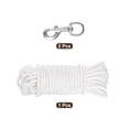 thumbnail image 3 of 50Ft Flag Pole Halyards Rope 5/16" Thick with 4 Pcs Zinc Alloy Swivel Flagpoles Clips (Silver), 3 of 5
