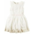 thumbnail image 1 of Carter's Little Girls' Sparkle Tulle Dress, Ivory, 2-Toddler, 1 of 1
