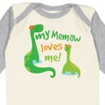 thumbnail image 4 of Inktastic My Memaw Loves Me Grandson Dinosaur Boys Long Sleeve Baby Bodysuit, 4 of 5