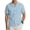 Sky Blue Casual Button Down, variant on JOANKDMI Linen Beach Shirts for Men Short Sleeve Button Up Casual Summer Tops Breathable Cuban Collar Holiday Vacation Shirts with Pocket Relaxed Fit, S-3XL