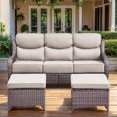thumbnail image 2 of Jentlehouse Luxury Outdoor Swivel Rocking Chairs Set of 2,Outdoor All-Weather Wicker Rattan Patio Gliders with 6'' Thick Cushions and High Back for Balcony Porch Deck Lawn Poolside, 2 of 9