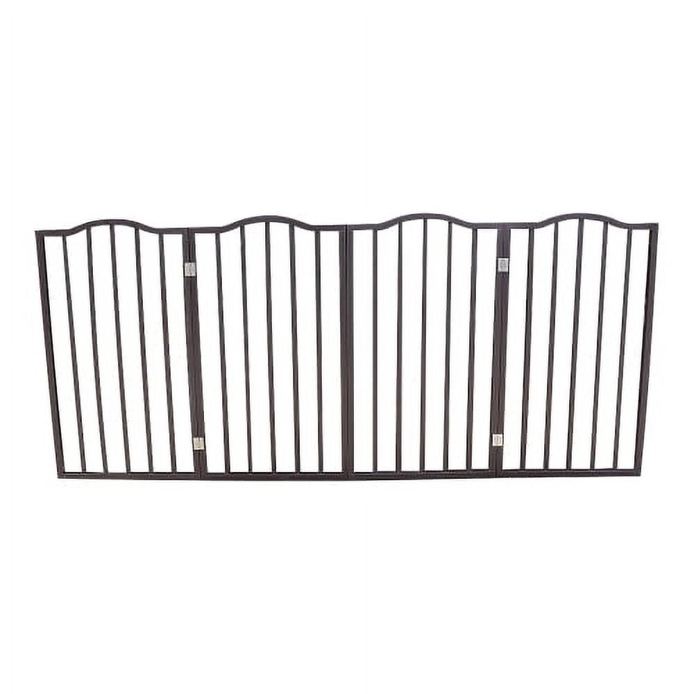 72" Baby Gate for Doorways and Stairs, Extra Wide Child Gate Dog Gates, Dog Gates for the House, Dark Brown