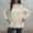 White, variant on Dgankt Womens Sweaters Solid Color Round Neck Pullover Sweater with Shoulder Sleeves and Rolled Edges,Size S-4XL