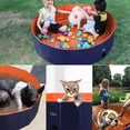 thumbnail image 3 of Fuloon Foldable Swimming Pool Blue Orange Portable Hard PVC Bathtub for Pet (XXL Size), 3 of 10