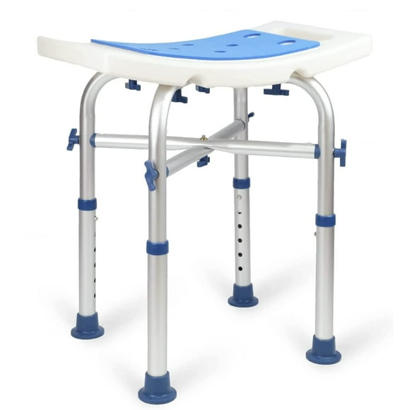 Shower Stool Heavy Duty 500Lbs, Tool-Free Assembly, Anti-Slip, Sturdy Height Adjustable Bath Chair, Narrow Bathtub Shower Saet for Elderly, Senior, Handicap & Disabled