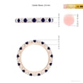 thumbnail image 5 of ANGARA Lab Grown 1.56 Ct Blue Sapphire & Lab Diamond Eternity Ring for Women in 14K Rose Gold (Size-2.8mm) | September Birthstone, Anniversary, Jewelry Gift for Women | Lab-Grown Blue Sapphire Ring, 5 of 8