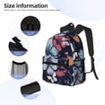 thumbnail image 5 of Daiia Flowers ad Butterflies School Backpack for Men Women, Unisex Large Waterproof Bookbag Schoolbag Casual Daypack for High School/College/Teens/Travel/Work Black, 5 of 8