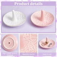 thumbnail image 4 of 2PCS Ceramic Ring Holder Dish for DIY Jewelry 2 Colors Decorative Jewelry Holder Round Jewelry Tray for DIY Rings Trinket Tray for DIY Valentine Engagement Wedding Birthday Gifts, 4 of 6