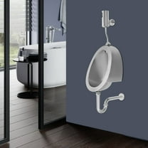Silver Stainless Steel 45*10cm Automatic Sensing Urinal Splash-Proof Wall Row Men's Urinal Hanger