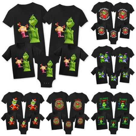 

Dr. Seuss Grinch Special Pattern T Shirt Cartoon Tops Tees Gift for Family Short Sleeve