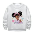 thumbnail image 2 of YUSIM Toddler Girls Fleece Graphic Sweatshirts- Long Sleeve Casual Fashion Cute Fall Winter Tops White Size 150, 2 of 5