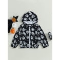 thumbnail image 2 of GXFC Little Boys Halloween Hoodies Jacket 2T 3T 4T 5T 6T Kids Boys Long Sleeve Hooded Skull Print Outerwear Halloween Fall Zip Up Sweatshirt for Children Boys, 2 of 9