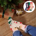 thumbnail image 3 of 5 pares de calcetines navideños novedosos, cálidos y de algodón de colores con dibujos animados para invierno., 3 of 8