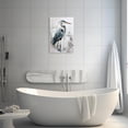 thumbnail image 2 of ZHONGYUTONG Blue Heron Canvas Wall Art Sea Bird Pictures Wall Decor Egret Beach Animal Painting for Bathroom Living Room Decor Framed (28.00" x 42.00"), 2 of 5