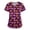 Dark Purple #009, variant on Halloween Scrub Tops Women Plus Size Funny V Neck Horror Bat Printed Scrubs Spooky Short Sleeve Scrub Shirts Nursing Workwear Medical Nurse Uniform with Pockets, XL